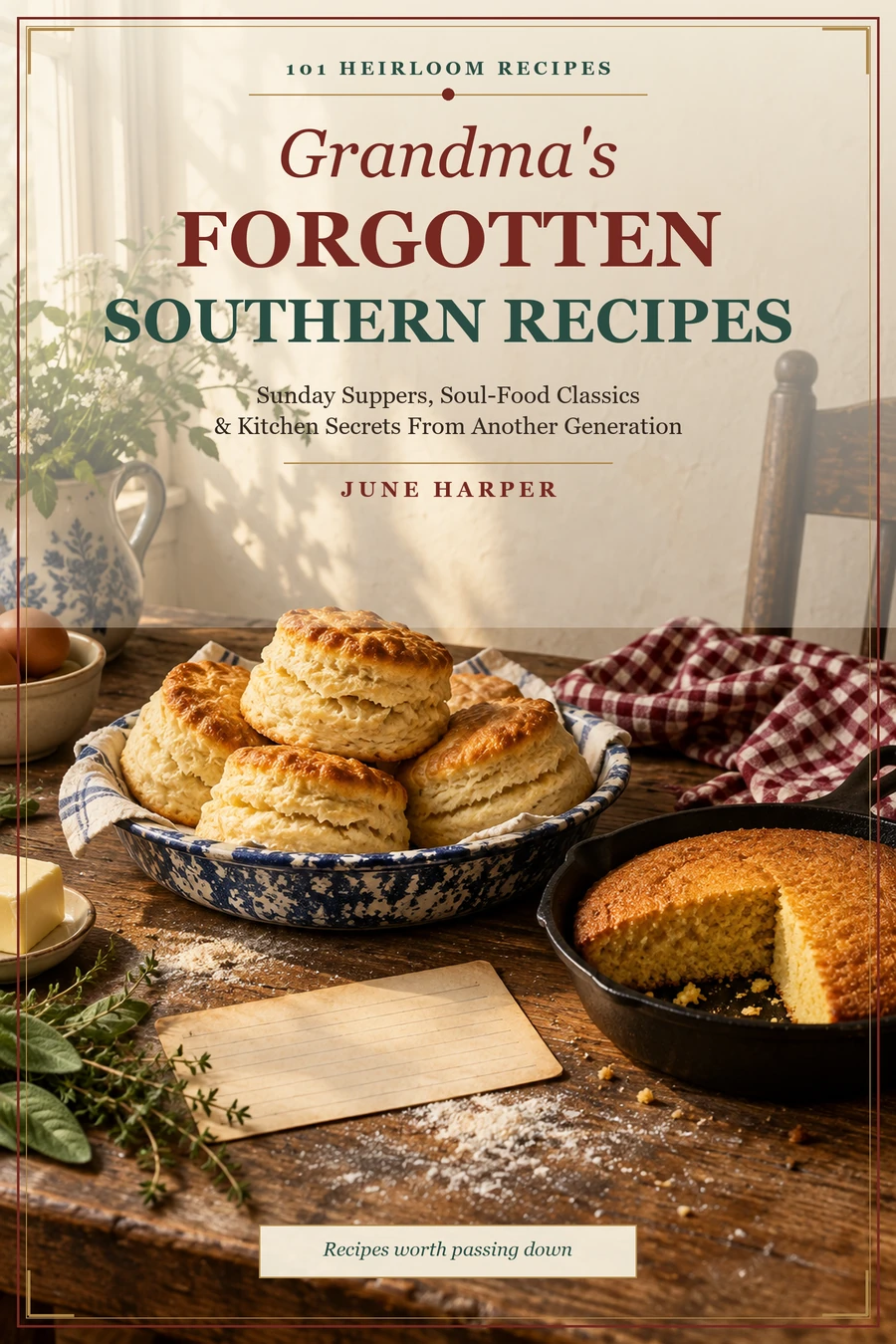 Grandma's Forgotten Southern Recipes by June Harper book cover